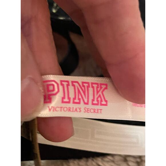 Victoria Secret Push Up Bra Black Lace White Floral Women's Size 36DD NWT - Picture 8 of 9